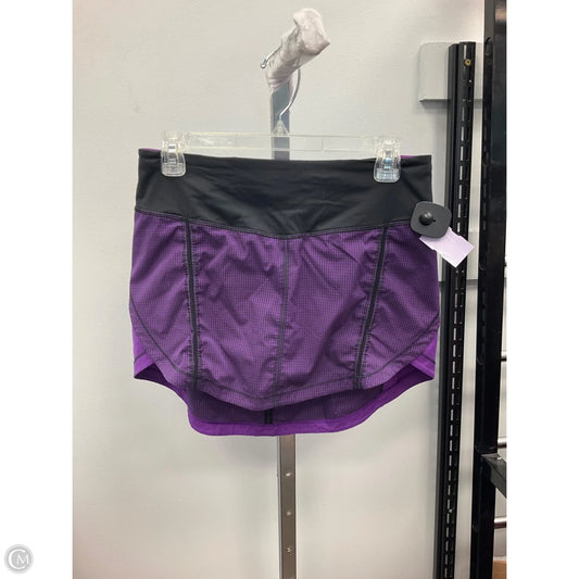 Athletic Skort By Lululemon In Black & Purple, Size: 6