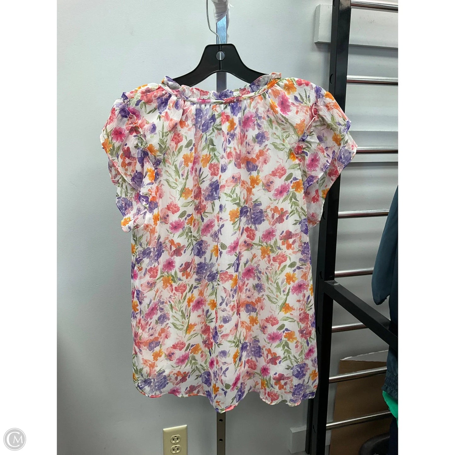 Top Sleeveless By Tamara H In Floral Print, Size: L