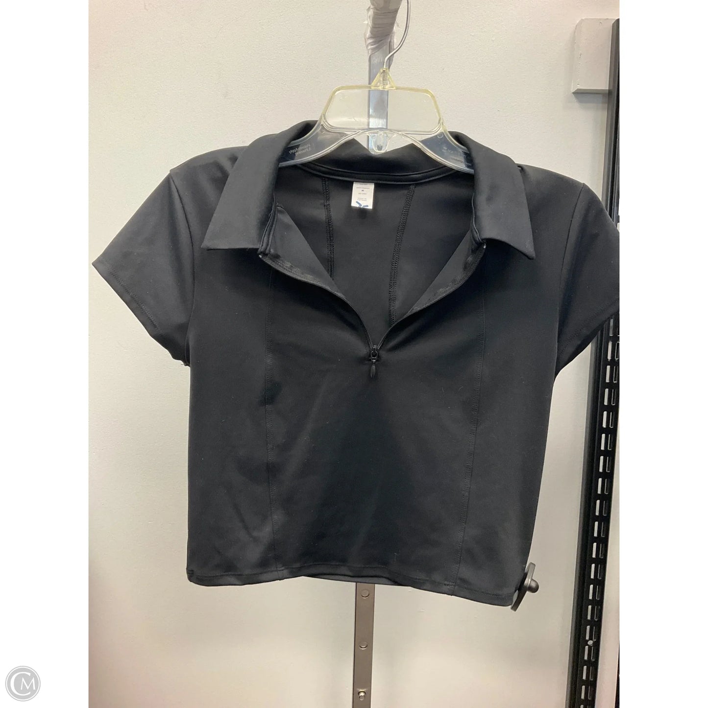 Athletic Top Short Sleeve By Old Navy In Black, Size: M