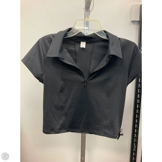 Athletic Top Short Sleeve By Old Navy In Black, Size: M