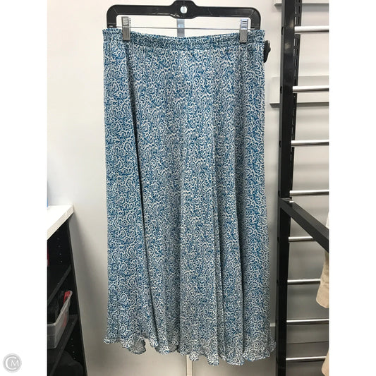 Skirt Midi By Coldwater Creek In Blue & Grey, Size: Mp