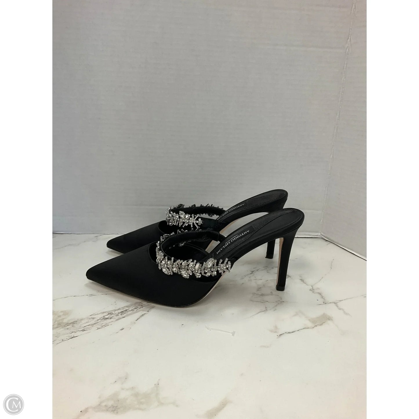 Shoes Heels Stiletto By Antonio Melani In Black & Silver, Size: 8.5