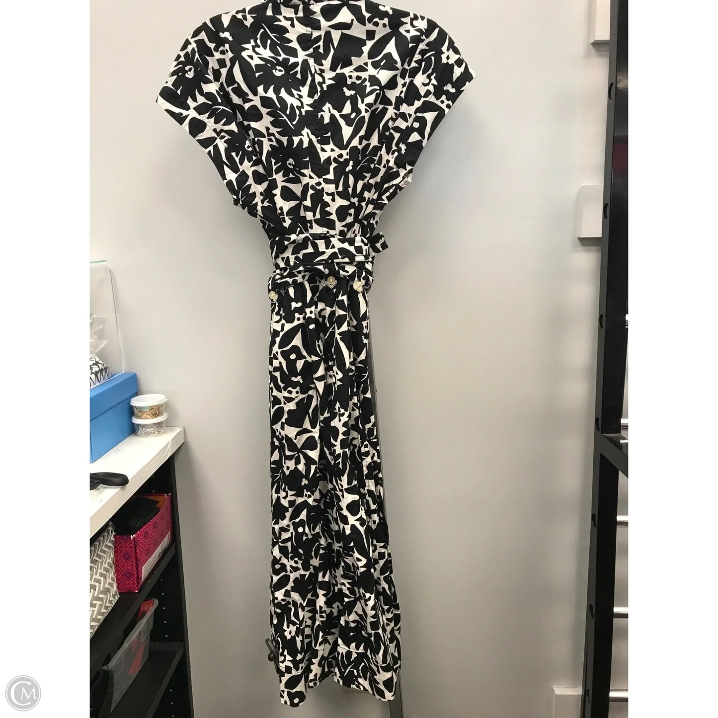 Dress Casual Midi By Free Assembly In Black & White, Size: M