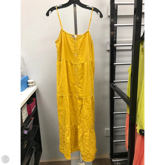 Dress Casual Midi By Loft In Gold, Size: Mp