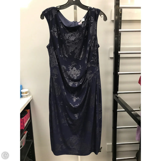 Dress Party Midi By Clothes Mentor In Blue, Size: 14