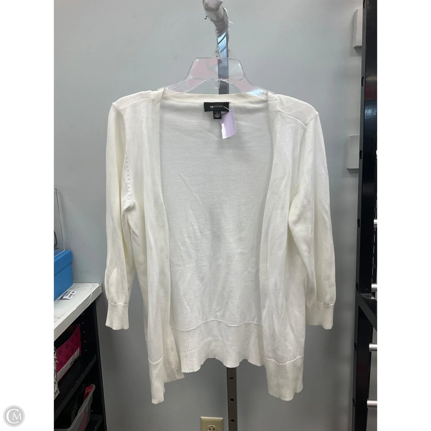 Cardigan By Ab Studio In Cream, Size: L
