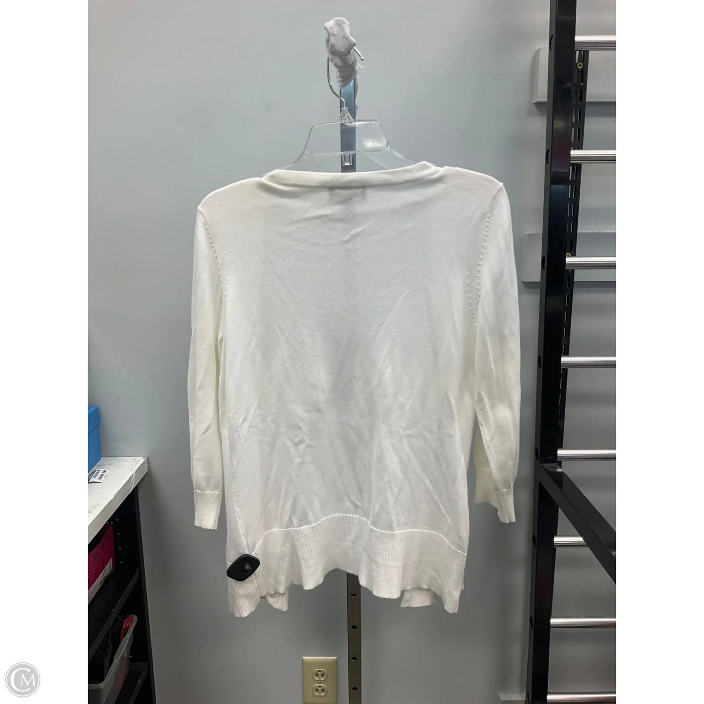 Cardigan By Ab Studio In Cream, Size: L