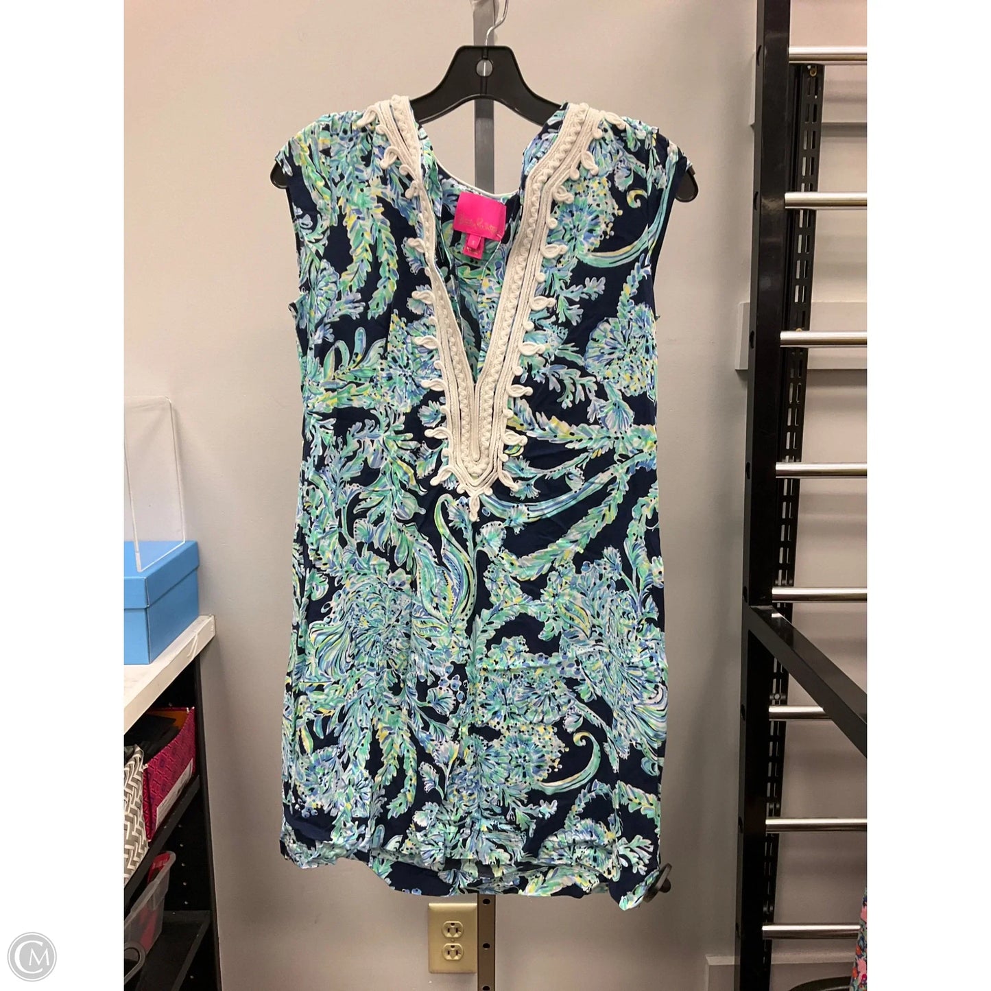 Dress Designer By Lilly Pulitzer In Blue & Green, Size: S