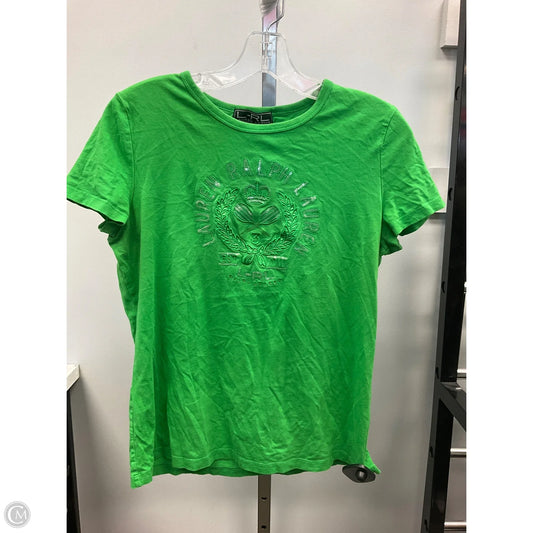 Top Short Sleeve By Lauren By Ralph Lauren In Green, Size: M