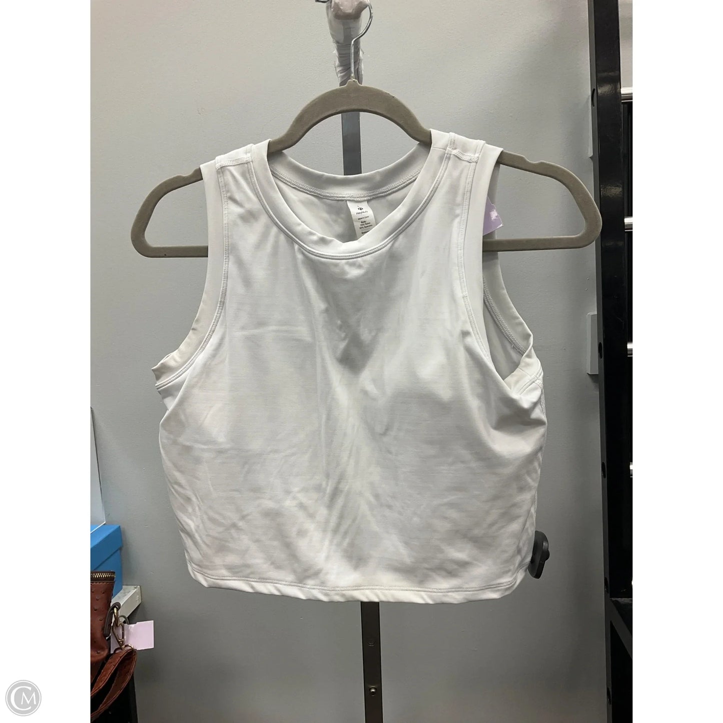Athletic Tank Top By Clothes Mentor In White, Size: L