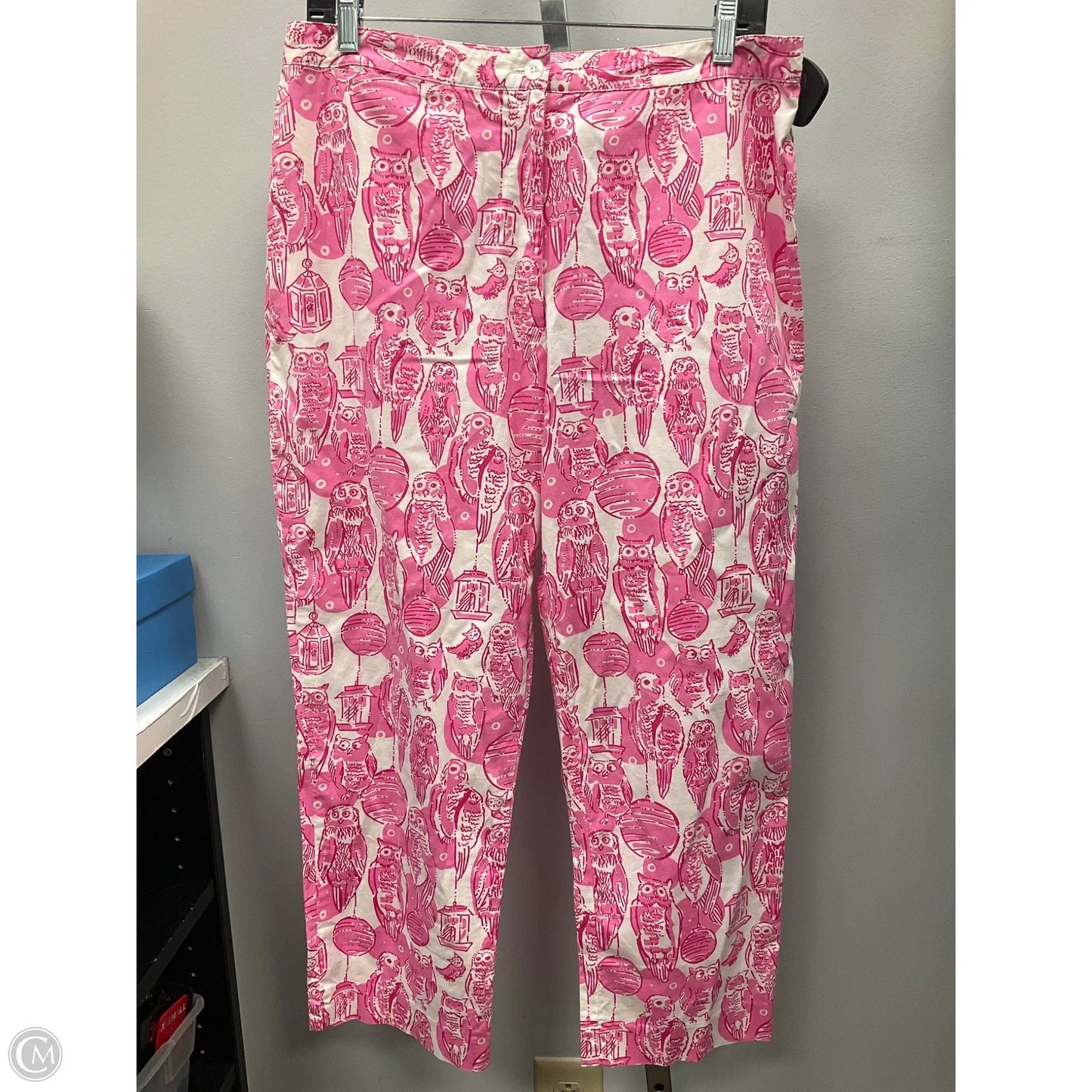Pants Designer By Lilly Pulitzer In Pink & White, Size: 10