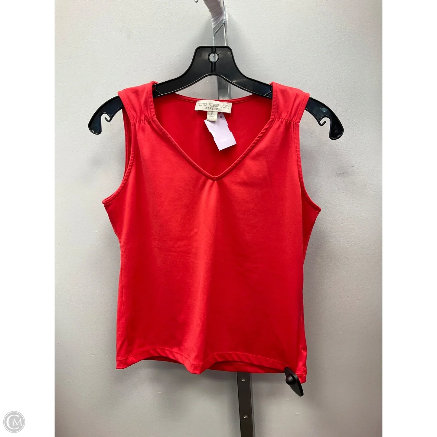 Top Sleeveless By Petite Sophisticate In Coral, Size: Sp