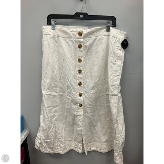 Skirt Midi By Universal Thread In Cream, Size: Xl