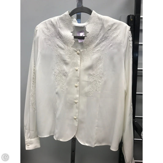 Top Long Sleeve By Blair In Cream, Size: M