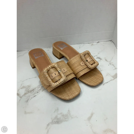 Sandals Heels Block By Dolce Vita In Tan, Size: