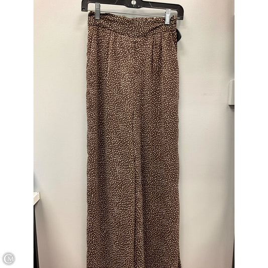 Pants Wide Leg By H&m In Brown & Cream, Size: 2