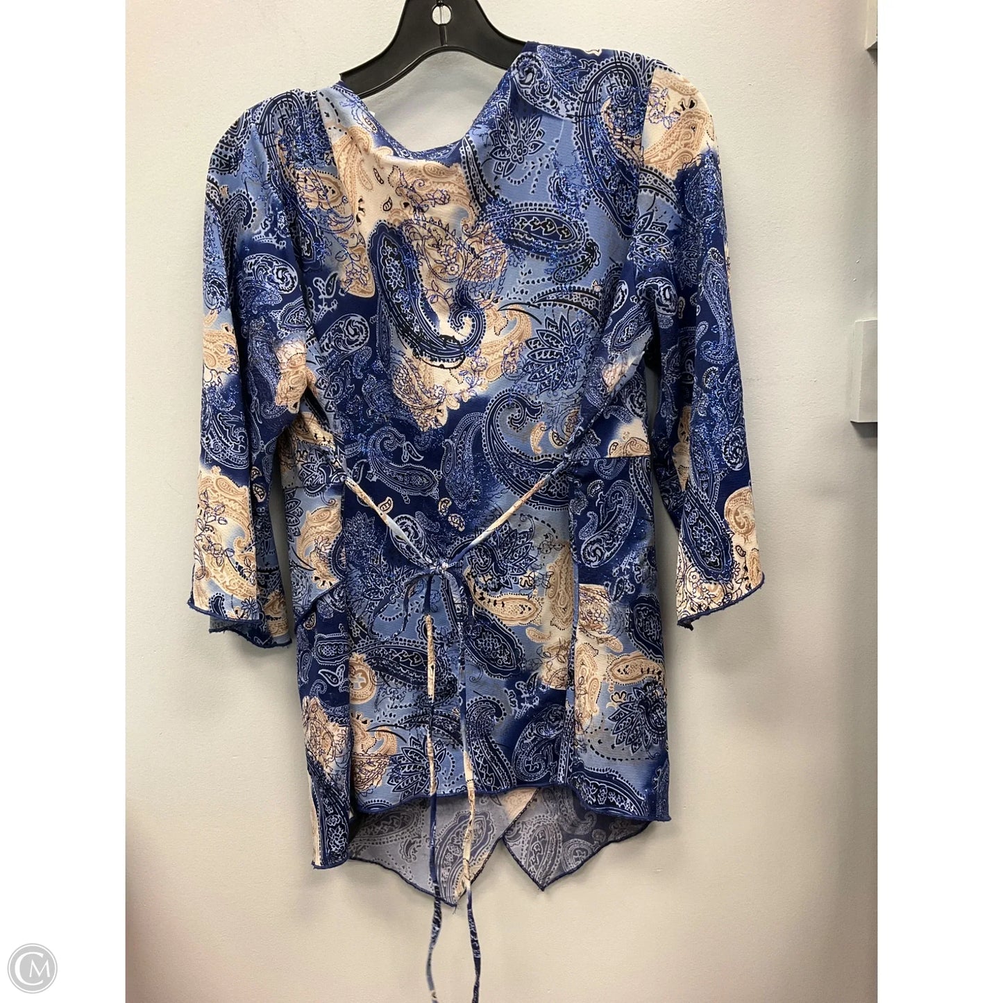 Top Short Sleeve By Mkm Designs In Paisley Print, Size: 1x