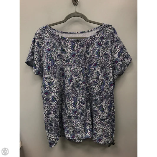 Top Short Sleeve By J. Jill In Paisley Print, Size: M