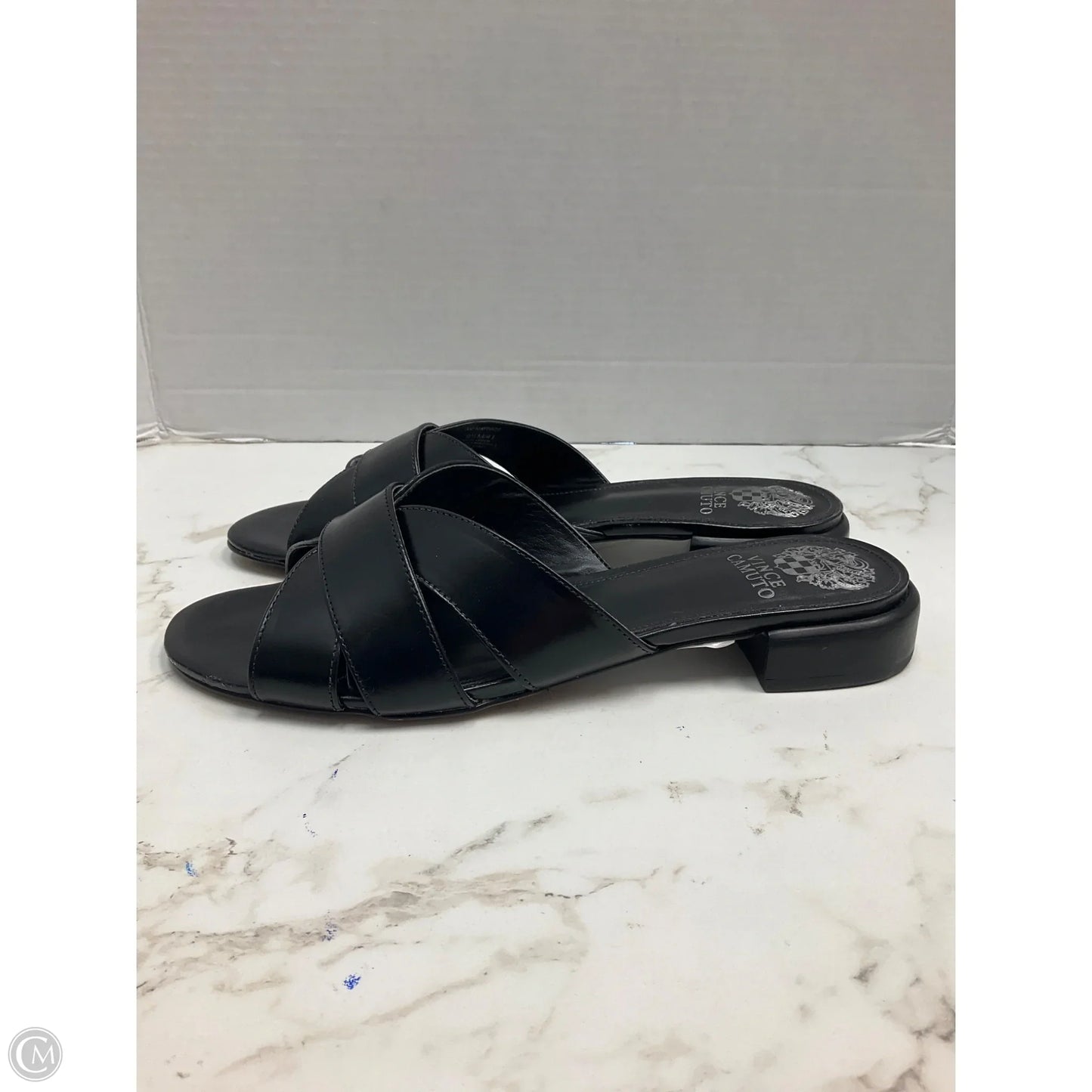 Sandals Flats By Vince Camuto In Black, Size: 9.5
