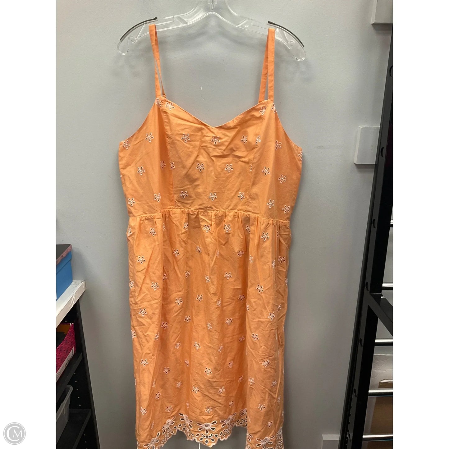 Dress Casual Midi By Old Navy In Orange, Size: Xxl