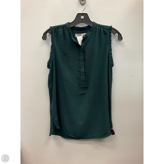 Top Sleeveless By Loft In Green, Size: Sp
