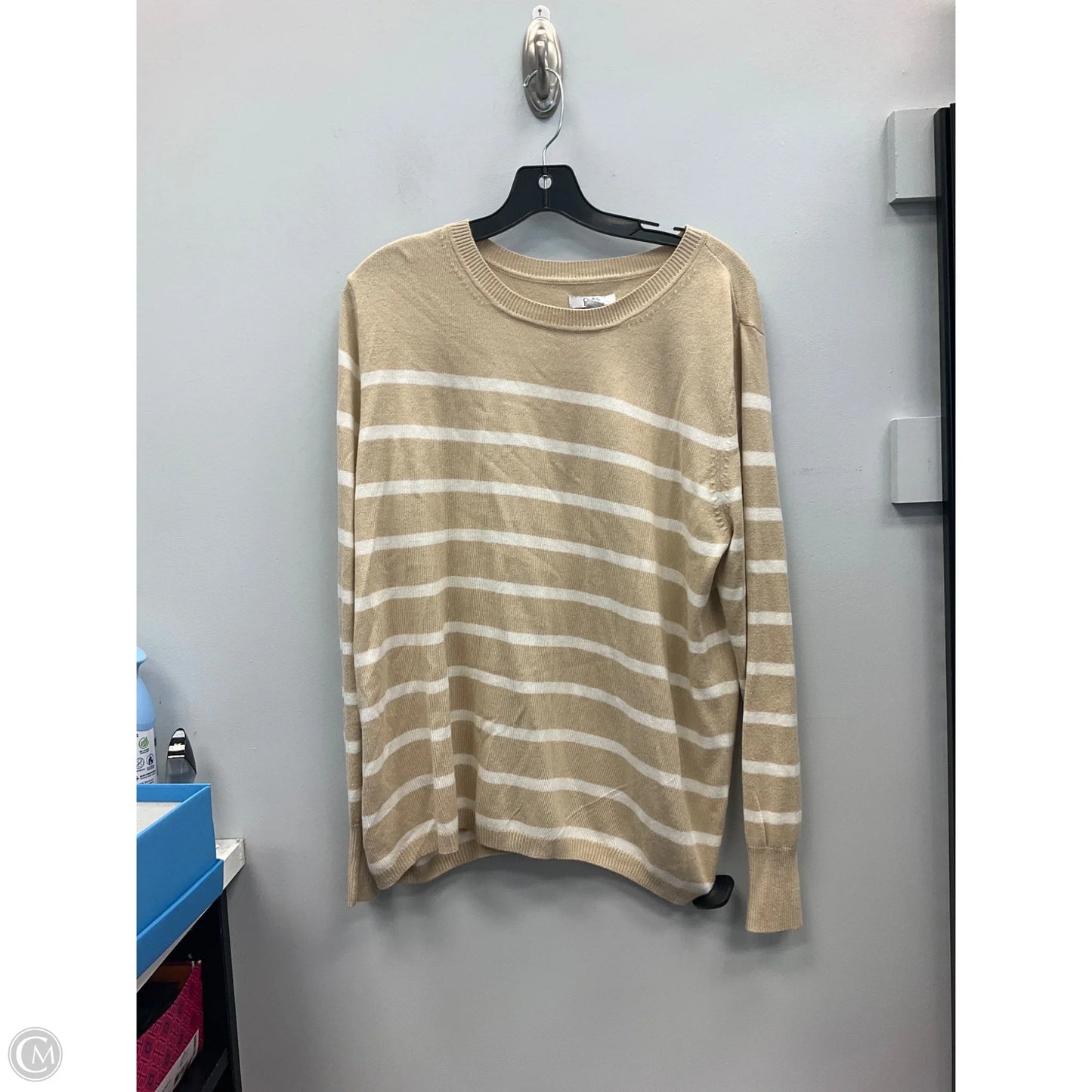 Top Long Sleeve By Croft And Barrow In Striped Pattern, Size: L