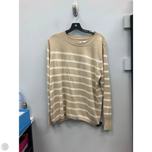 Top Long Sleeve By Croft And Barrow In Striped Pattern, Size: L