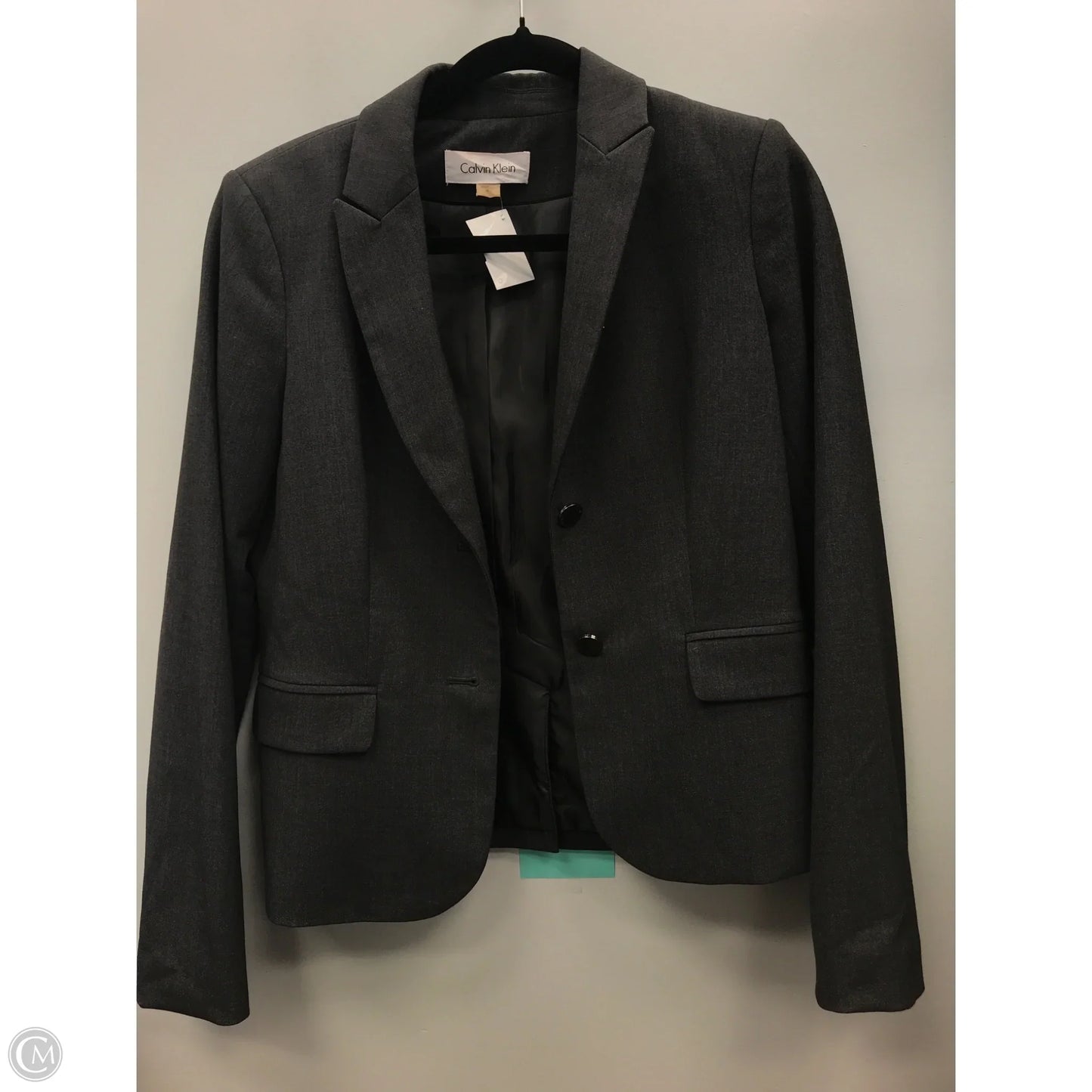 Blazer By Calvin Klein In Grey, Size: 4