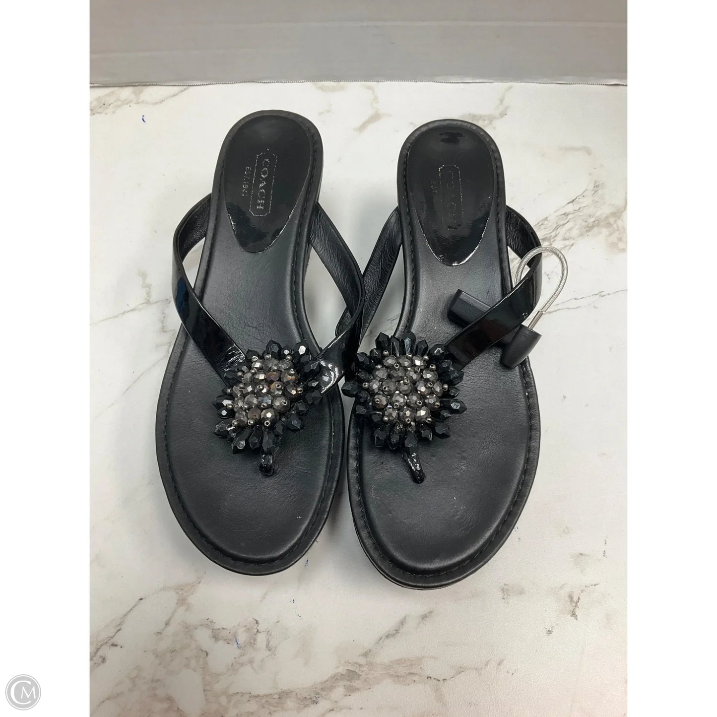 Sandals Designer By Coach In Black, Size: 7