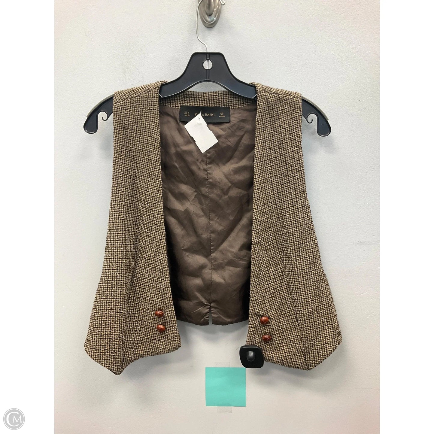 Vest Other By Zara In Brown & Cream, Size: M