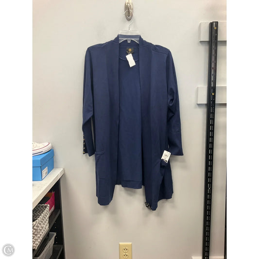 Cardigan By Jm Collections In Navy, Size: 2x
