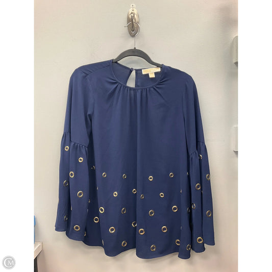 Top Long Sleeve By Michael By Michael Kors In Navy, Size: M