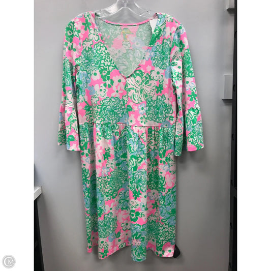 Dress Designer By Lilly Pulitzer In Green & Pink, Size: M
