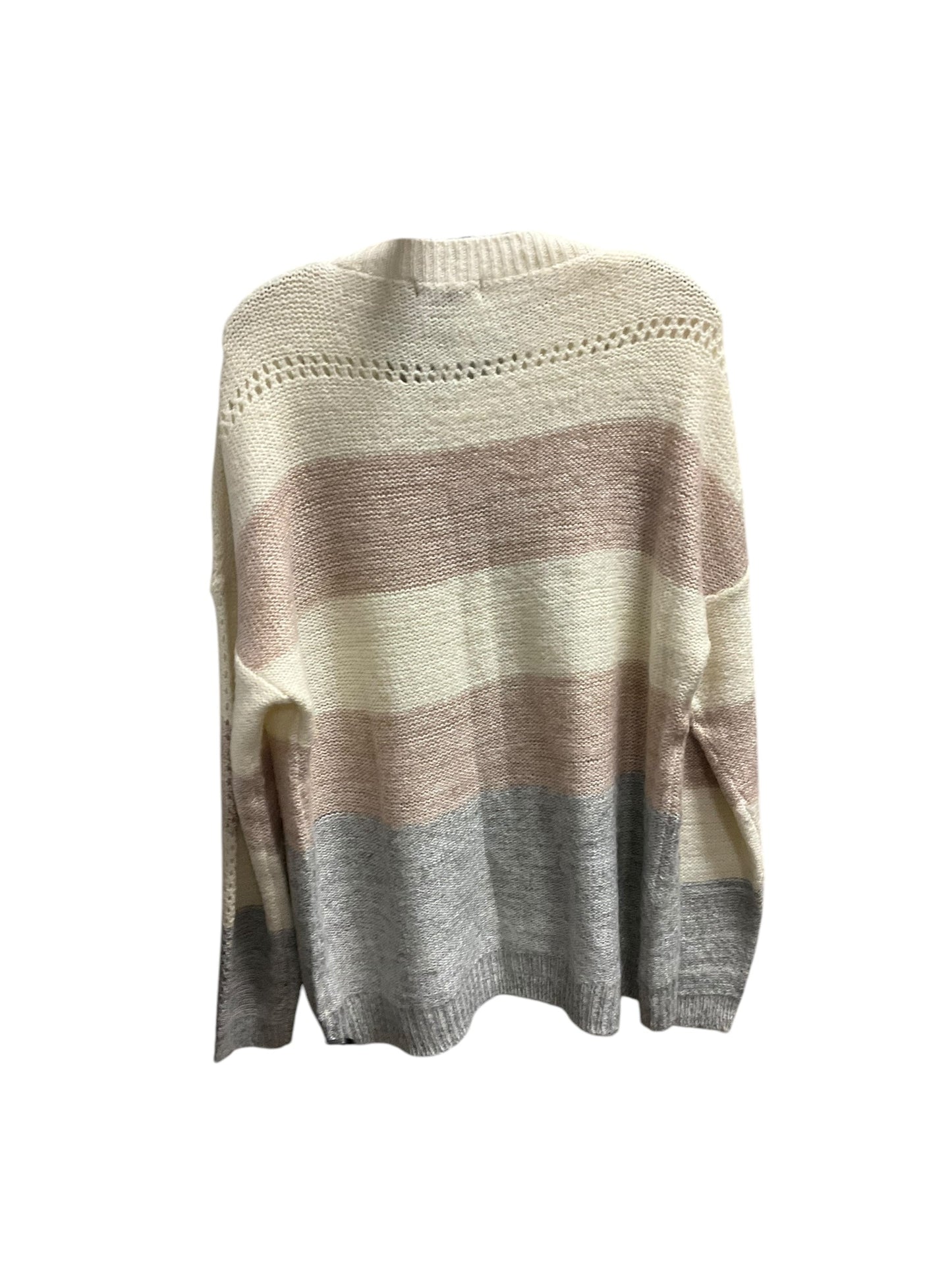 Sweater By Fate In Cream & Pink, Size: XXL