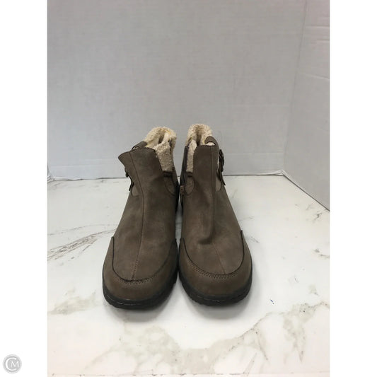 Boots Ankle Heels By Jbu By Jambu In Taupe, Size: 9.5