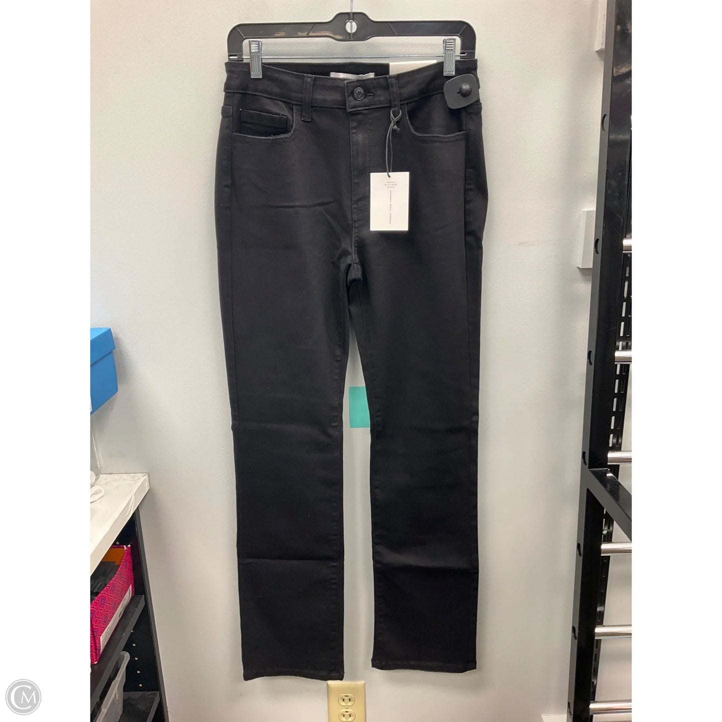 Jeans Straight By Zenana In Black Denim, Size: 6