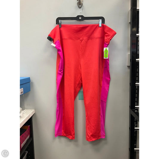 Athletic Leggings Capris By Lane Bryant In Pink & Red, Size: 3x