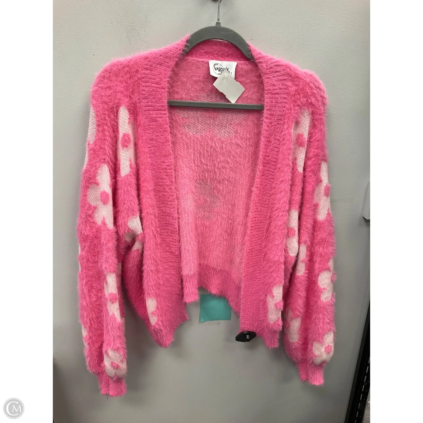 Sweater Cardigan By Clothes Mentor In Pink, Size: M