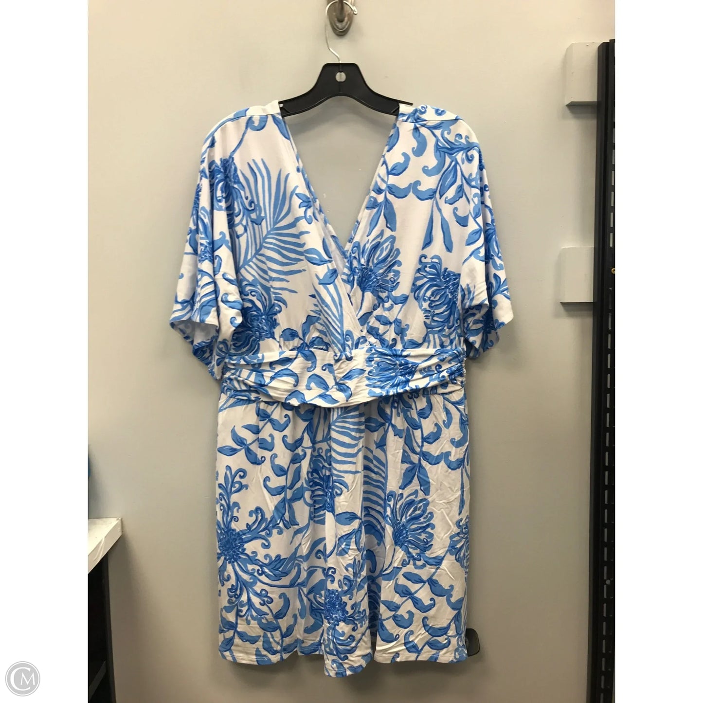 Dress Designer By Lilly Pulitzer In Blue & White, Size: Xxl