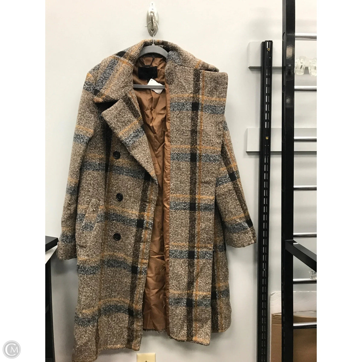 Coat Peacoat By Kendall + Kylie In Plaid Pattern, Size: Xl