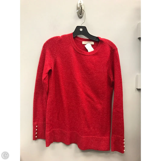 Top Long Sleeve By Loft In Red, Size: S