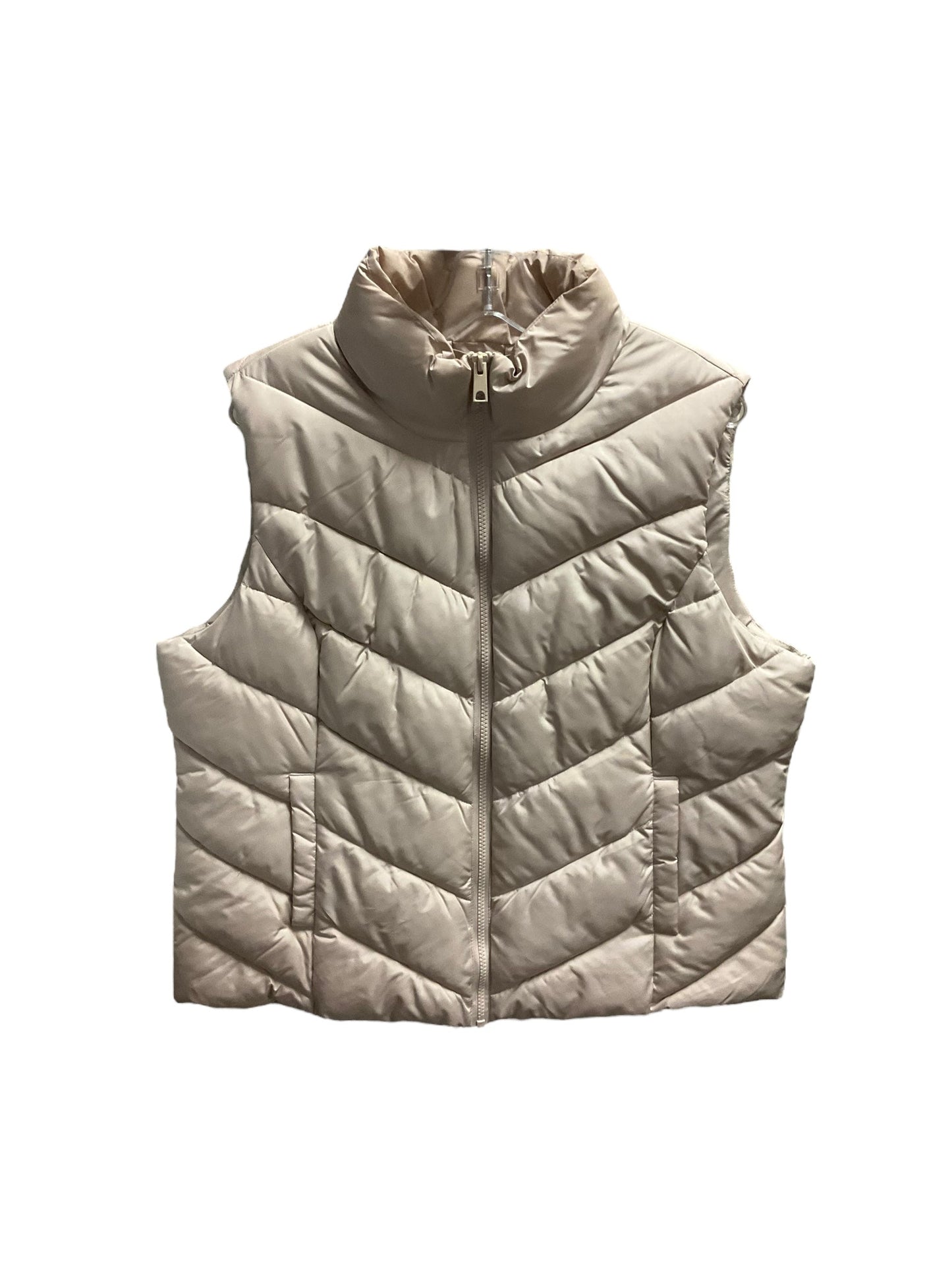 Vest Puffer & Quilted By Cole-haan In Cream, Size: Xl