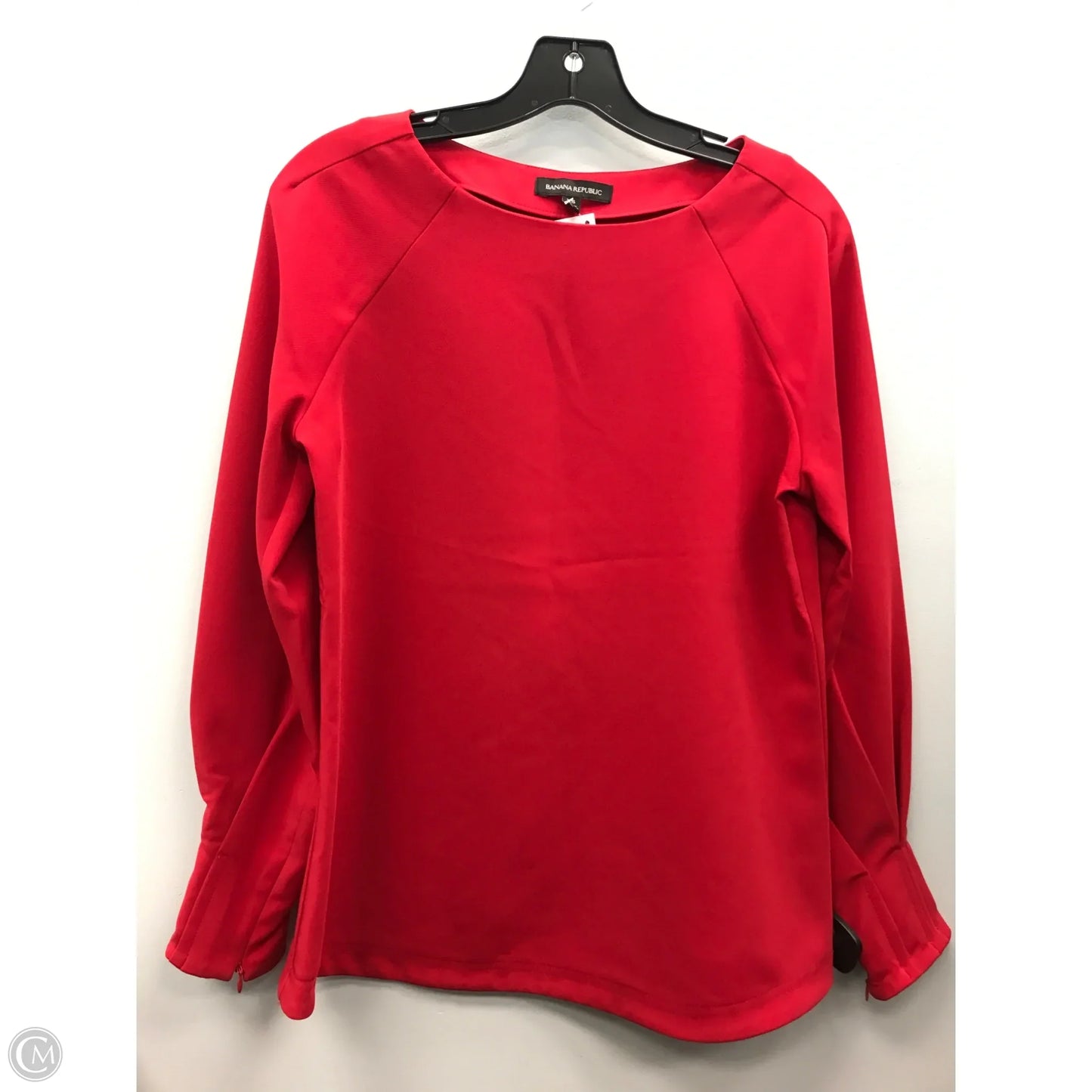 Top Long Sleeve By Banana Republic In Red, Size: Xs