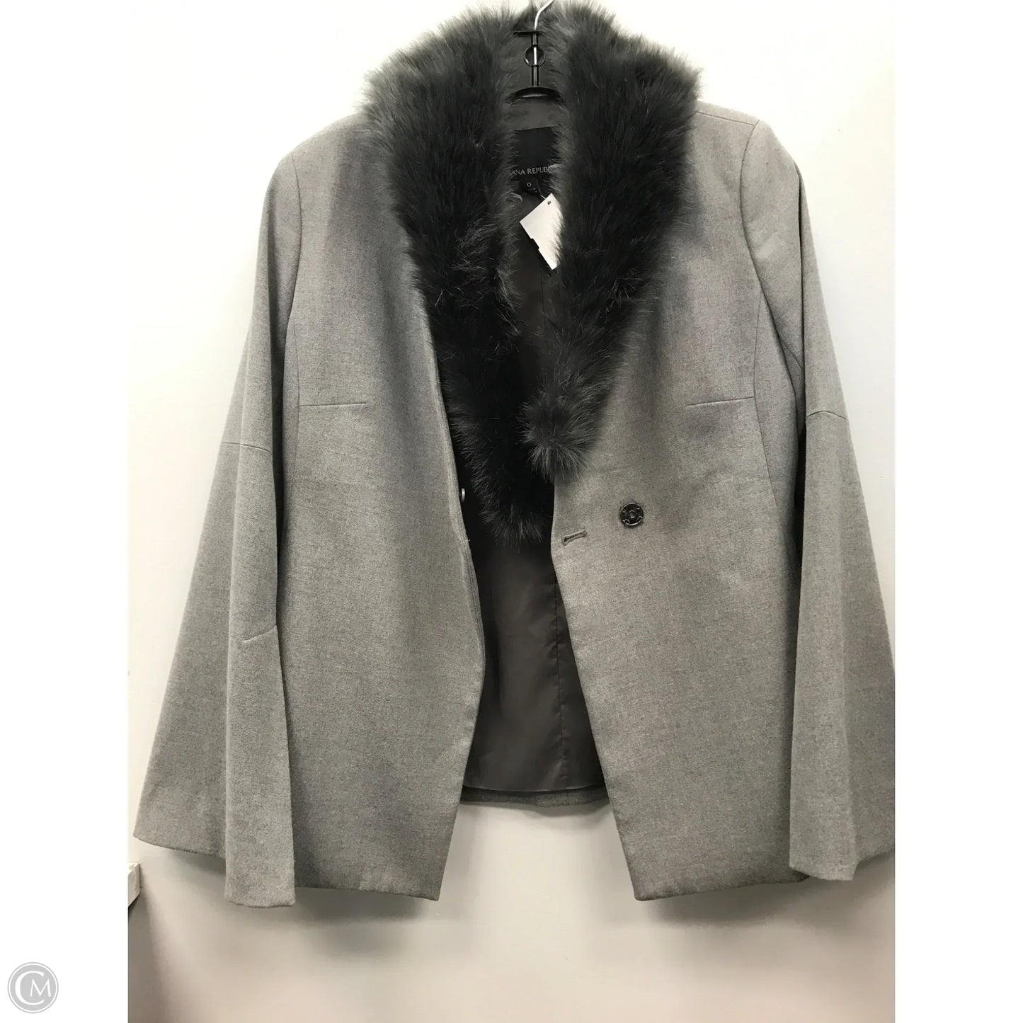 Coat Peacoat By Banana Republic In Grey, Size: 0