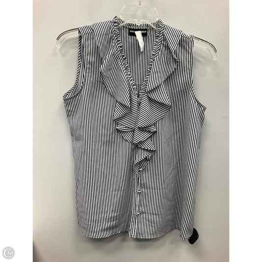 Top Sleeveless Designer By Karl Lagerfeld In Striped Pattern, Size: M