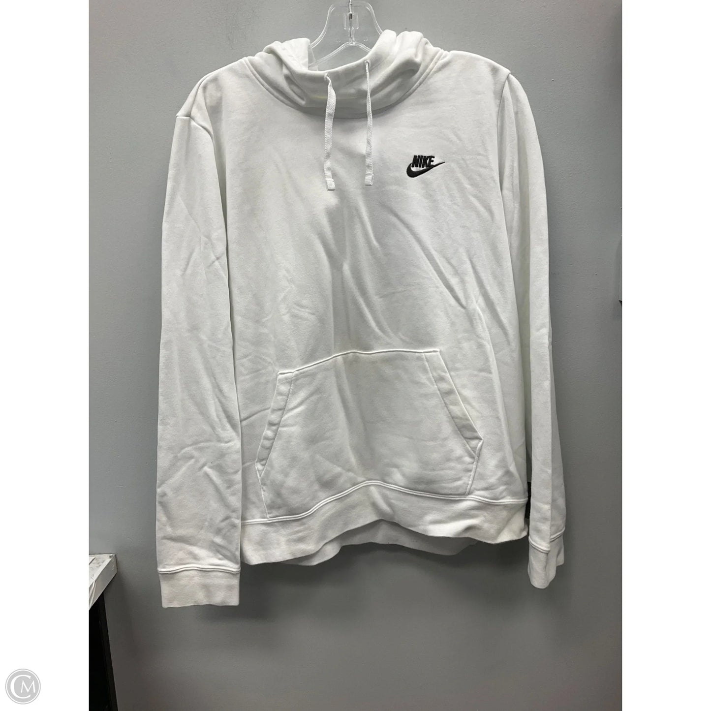 Sweatshirt Hoodie By Nike In White, Size: L