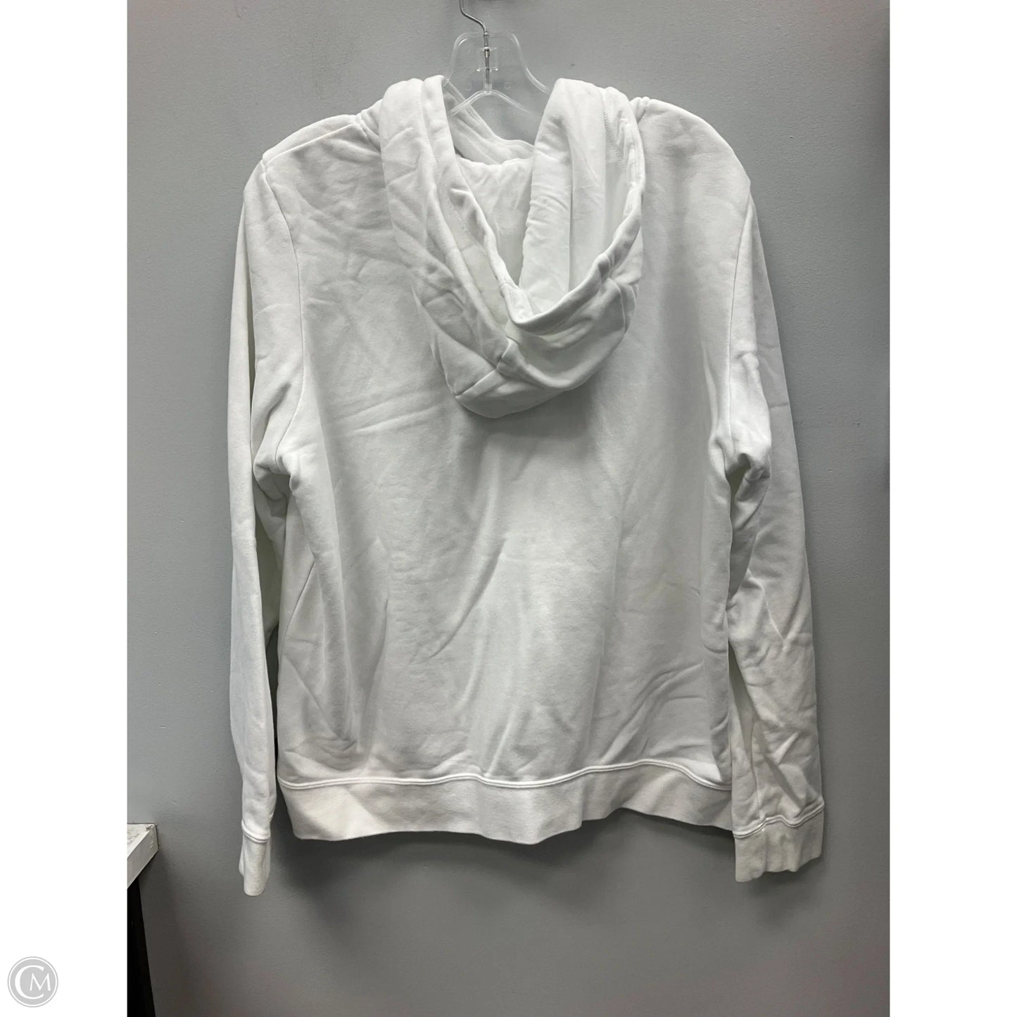 Sweatshirt Hoodie By Nike In White, Size: L
