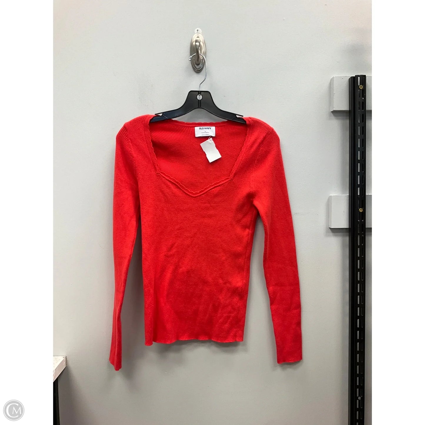 Top Long Sleeve By Old Navy In Red, Size: M