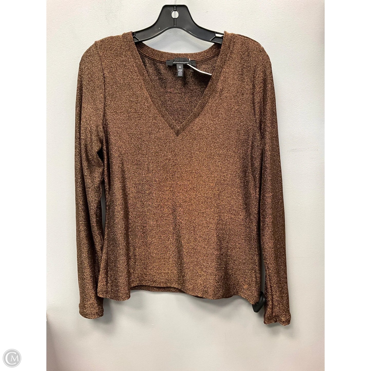 Top Long Sleeve By White House Black Market In Brown, Size: M