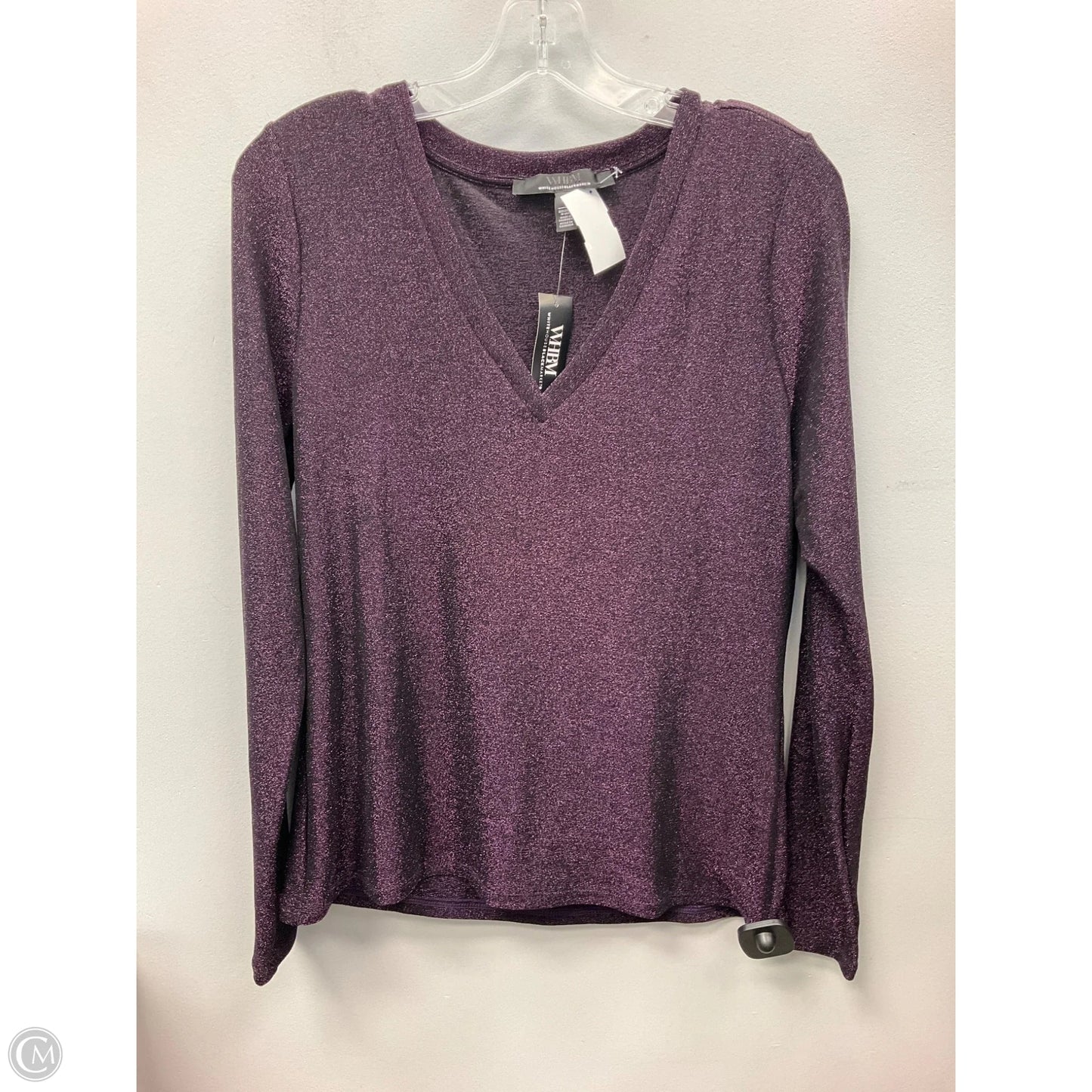Top Long Sleeve By White House Black Market In Purple, Size: M
